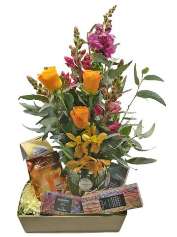 Bright Flowers with gift hamper
