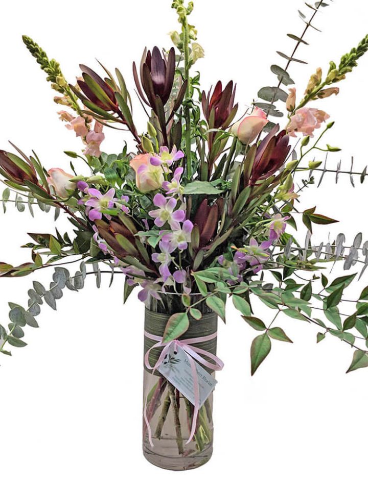 Australian natives flower and foliage in a vase