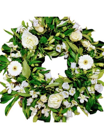 white wreath medium